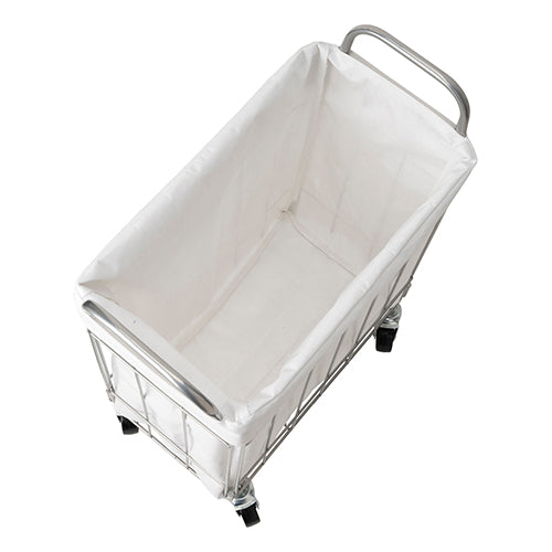 WIRE ARTS & PRO.FOLDING laundry SQUARE BASKET WITH CASTER_28L