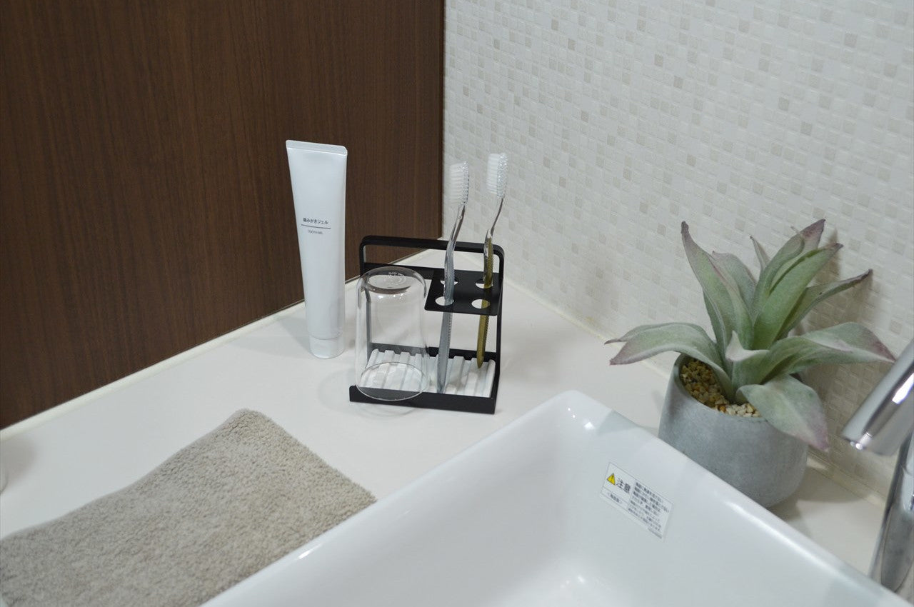 COLLEND コレンド<br>Toothbrush Stand With Dry Tray 歯ブラシスタンド(ドライトレイ付) 歯ブラシ立て ハブラシスタンド ハブラシ立て TS
