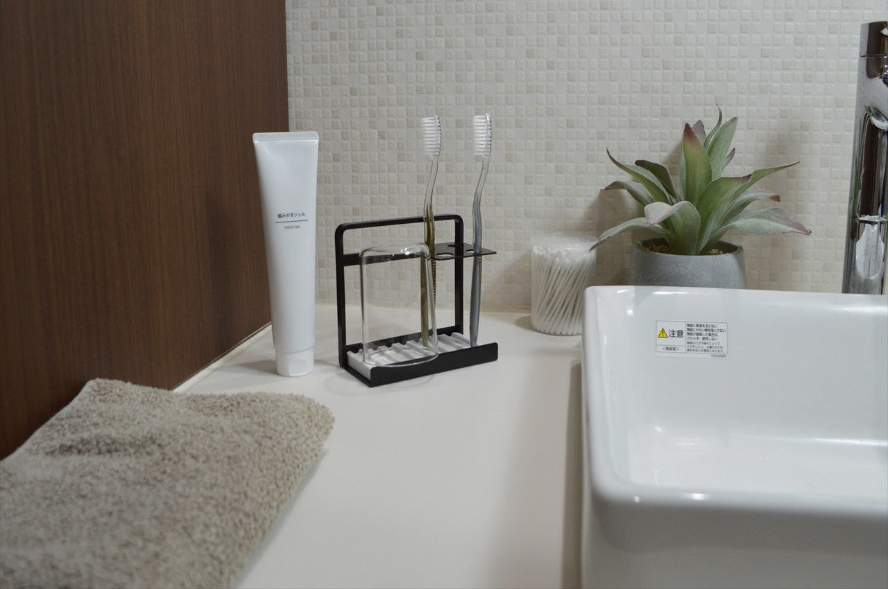 COLLEND コレンド<br>Toothbrush Stand With Dry Tray 歯ブラシスタンド(ドライトレイ付) 歯ブラシ立て ハブラシスタンド ハブラシ立て TS