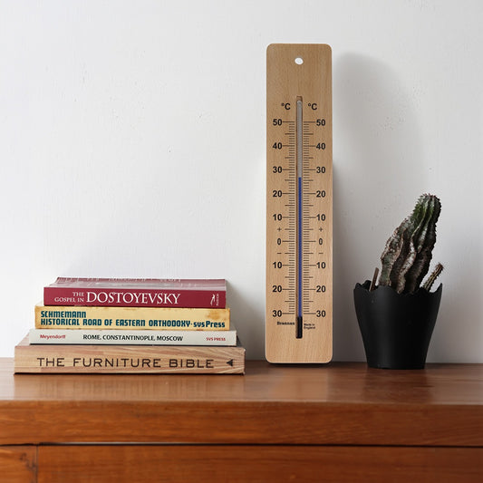 Wood Wall Thermometer 380mm