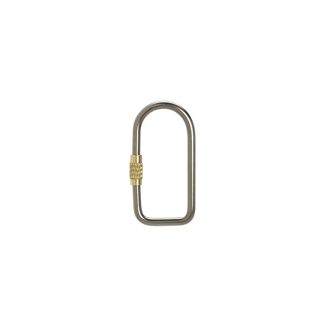 Titanium Screw Lock Keyring "D-shape" | パーツとしても使えるシンプルで上品なカラビナ