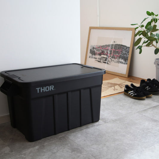 THOR Large Totes With Lid 75L DC "Black" | 収納コンテナボックス