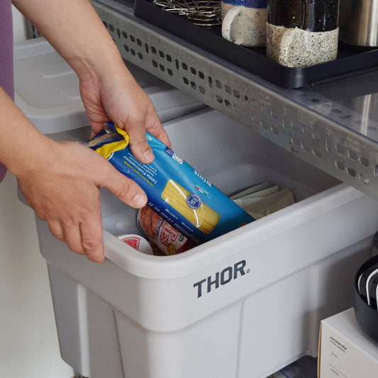 THOR Large Totes With Lid 22L DC "Light gray" | 収納コンテナボックス