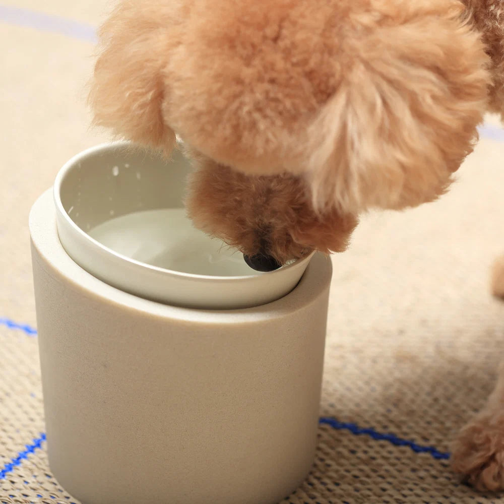 Pet Feeder Water / High ペットフィーダー ウォーターボウル　ストーンサンドホワイト